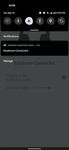 Earphone connection display screenshot 3