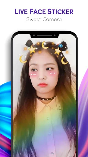 Live Face Sticker Sweet Camera screenshot 2