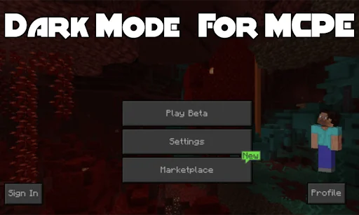 Dark Mode Mod for Minecraft PE