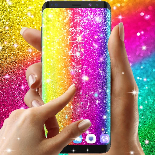 Multi color glitter wallpaper screenshot 4