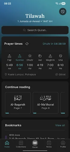 Tilawah - Quran & Prayer Time