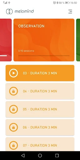 Melomind : Relaxation training