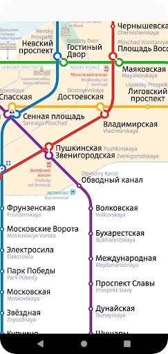 Saint-Petersburg Metro Map