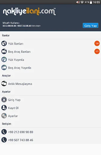 Nakliye ilanı