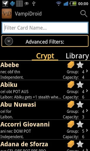 VampiDroid - VTES Cards screenshot 3