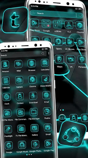 Neon Laser Sphere Theme screenshot 3