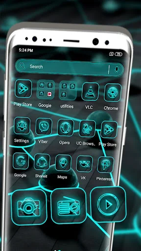 Neon Laser Sphere Theme screenshot 4
