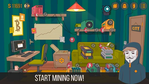 Bitcoin miner: Idle Simulator