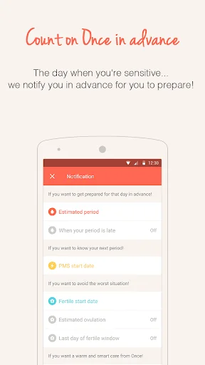 Once -A special period tracker screenshot 4