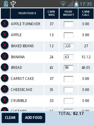 Carb Calc screenshot 1