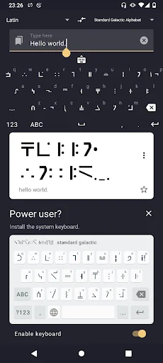 Standard Galactic Alphabet