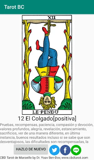 Tarjeta de tarot SNS