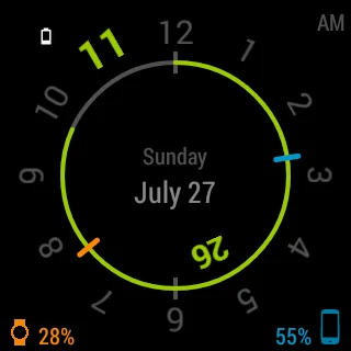 Chrono Watch Face for Wear screenshot 1