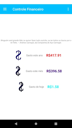 Controle Financeiro - Gerente 