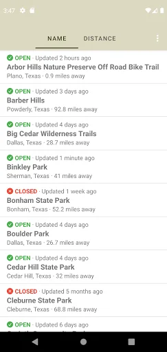 DORBA Trail Status