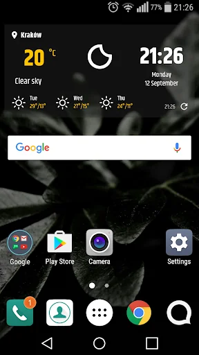 Simple weather & clock widget screenshot 2