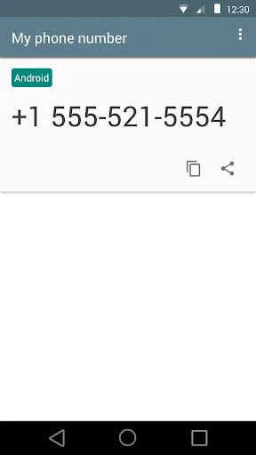 My phone number screenshot 1