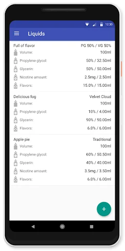 Vape recipes