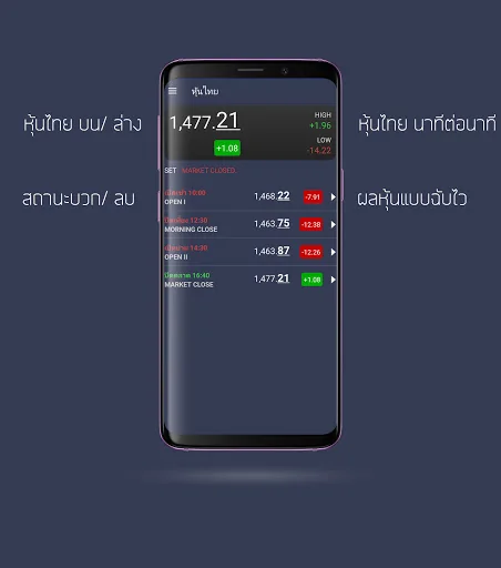 หุ้นไทย -  ผลหุ้นและสถิติ screenshot 1