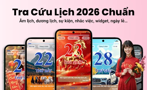 Lịch Âm 2026 - Lịch Vạn Niên