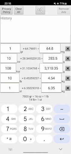Weight Conversion Calculator