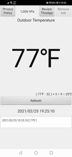 Fahrenheit Thermometer Plus