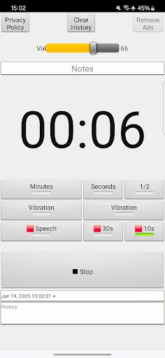 1 Minute Timer Voice Alarm screenshot 1