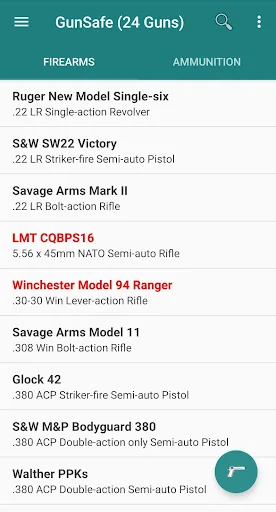 GunSafe: Gun & Ammo Database