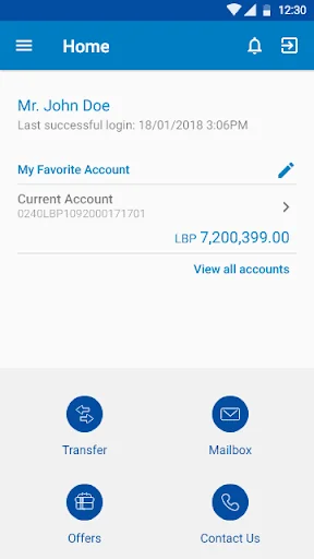 Fransabank screenshot 2
