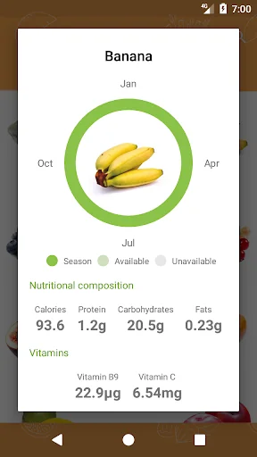 Seasonal fruits and vegetables screenshot 3
