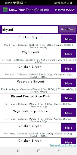 Calorie Counter - Food Tracker