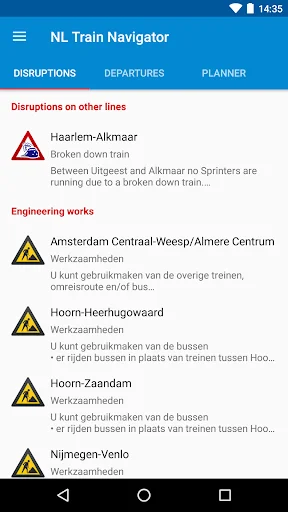 NL Train Navigator: trains