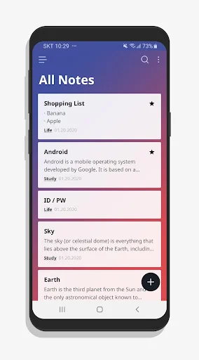 GradientNote Notepad Notes