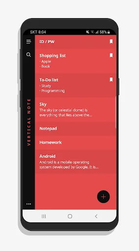 Vertical Note - Notepad, Notes