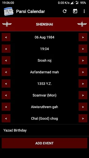 Parsi Calendar screenshot 1