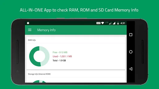 Memory Info (RAM, ROM Internal screenshot 2