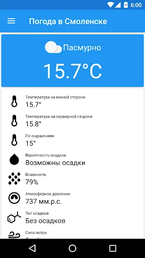 Погода в Смоленске screenshot 1