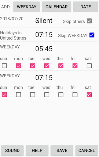 Holiday Alarm Clock Manager