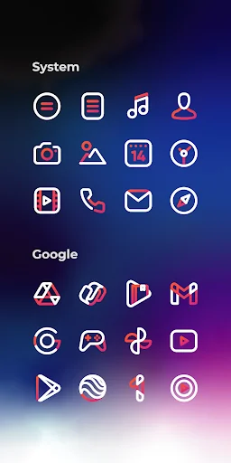 Aline Red: linear icon pack screenshot 4