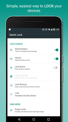 Quick Lock (Lock Screen)