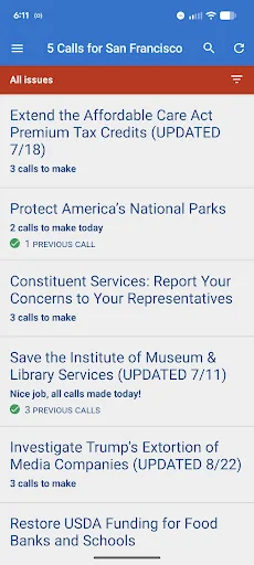 5 Calls: Contact Your Congress screenshot 1