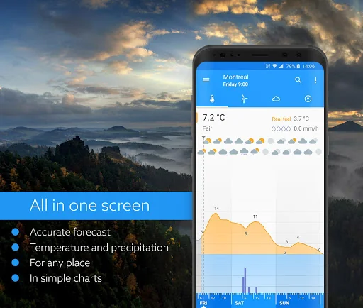 Klara weather screenshot 1