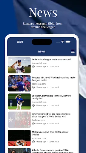 Texas Baseball - Rangers screenshot 1