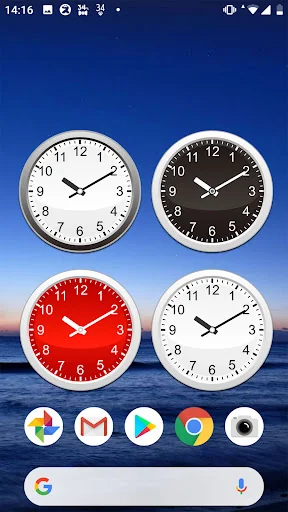 Analog clocks widget – simple screenshot 1