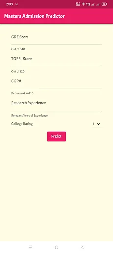 Masters Admission Predictor