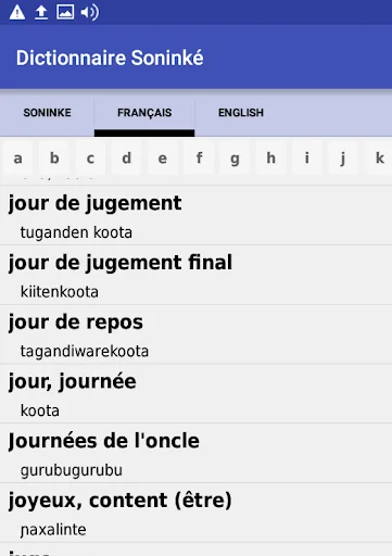 Soninke – Dictionnaire screenshot 2