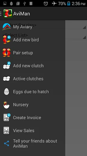 AviMan: Aviary Management App screenshot 1
