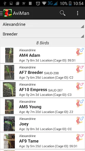 AviMan: Aviary Management App screenshot 2
