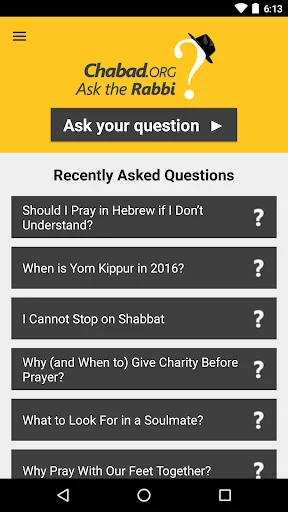 Ask the Rabbi