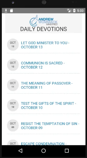 Daily Devotions - Andrew Womma